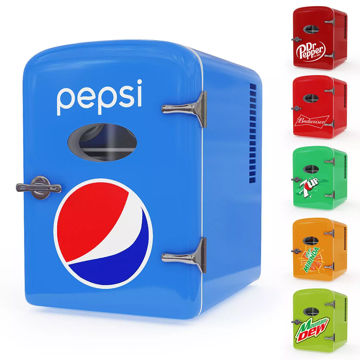 Mini Fridge Pepsi Cola 3D model