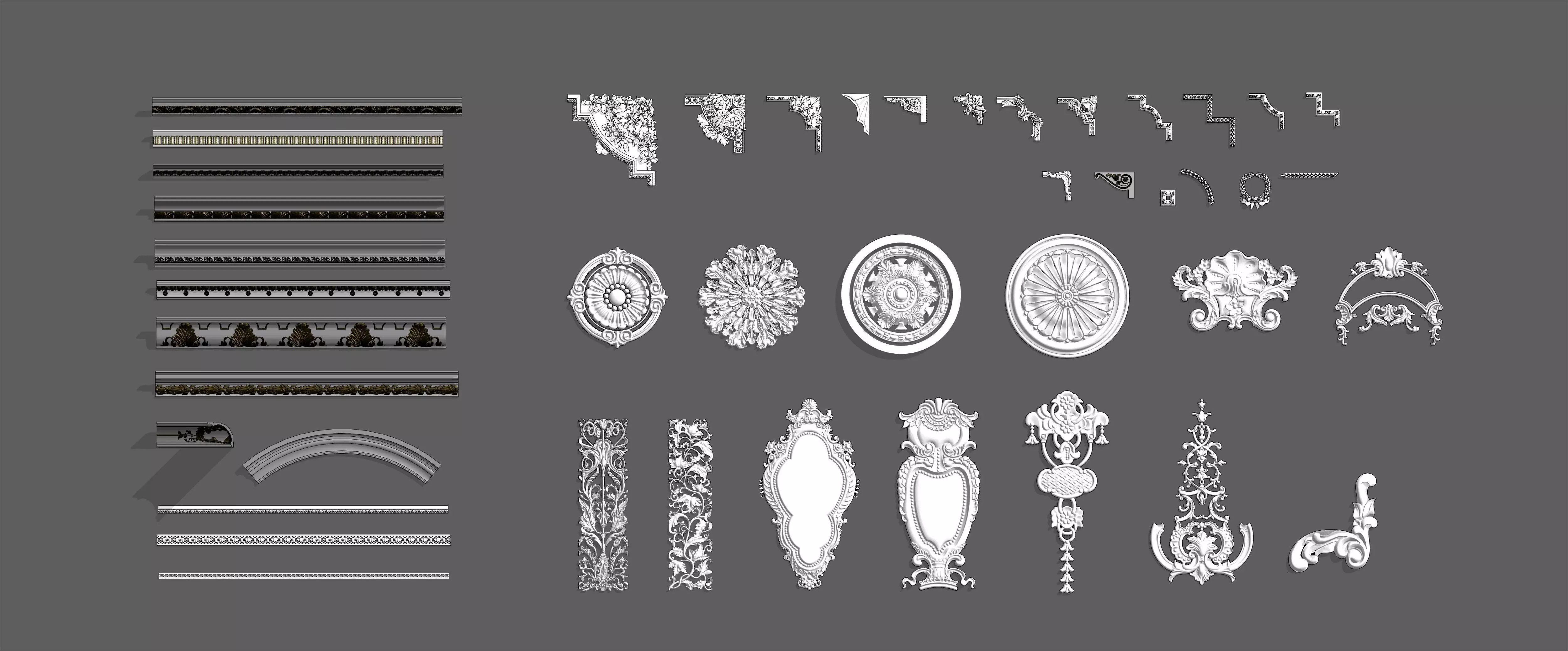 Molding Classic Revit 3D model_0