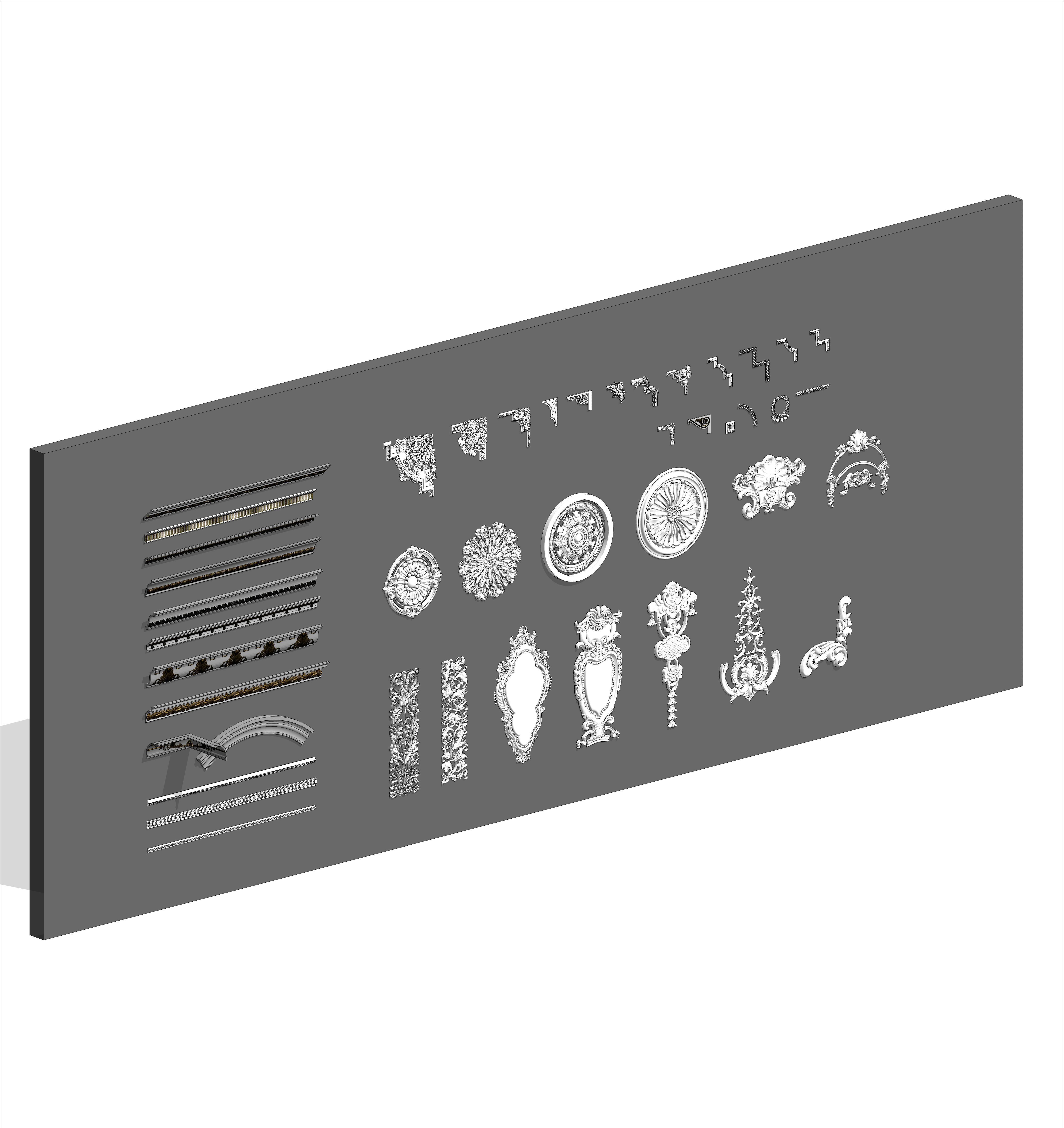 Molding Classic Revit 3D model_1