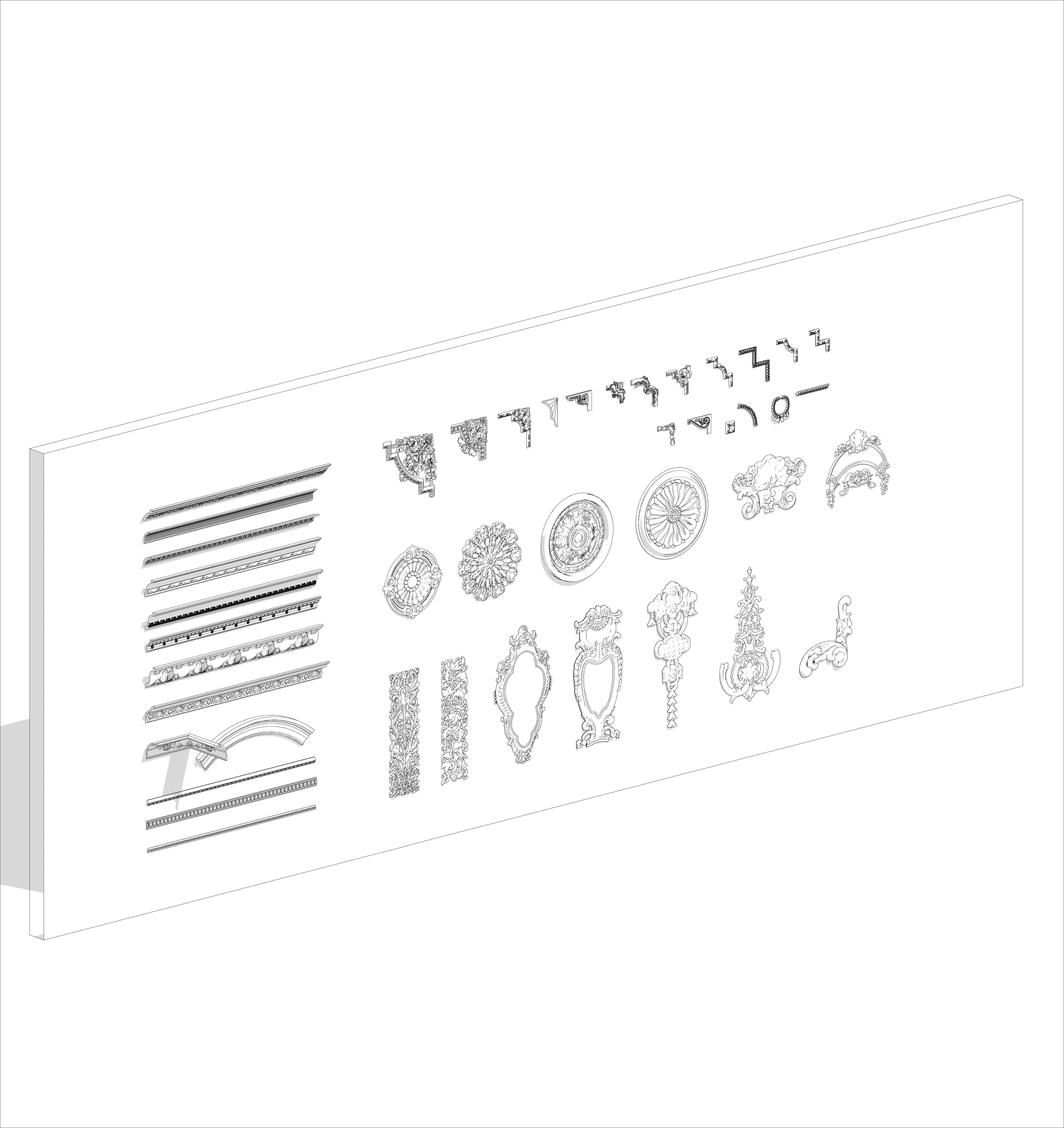 Molding Classic Revit 3D model_4