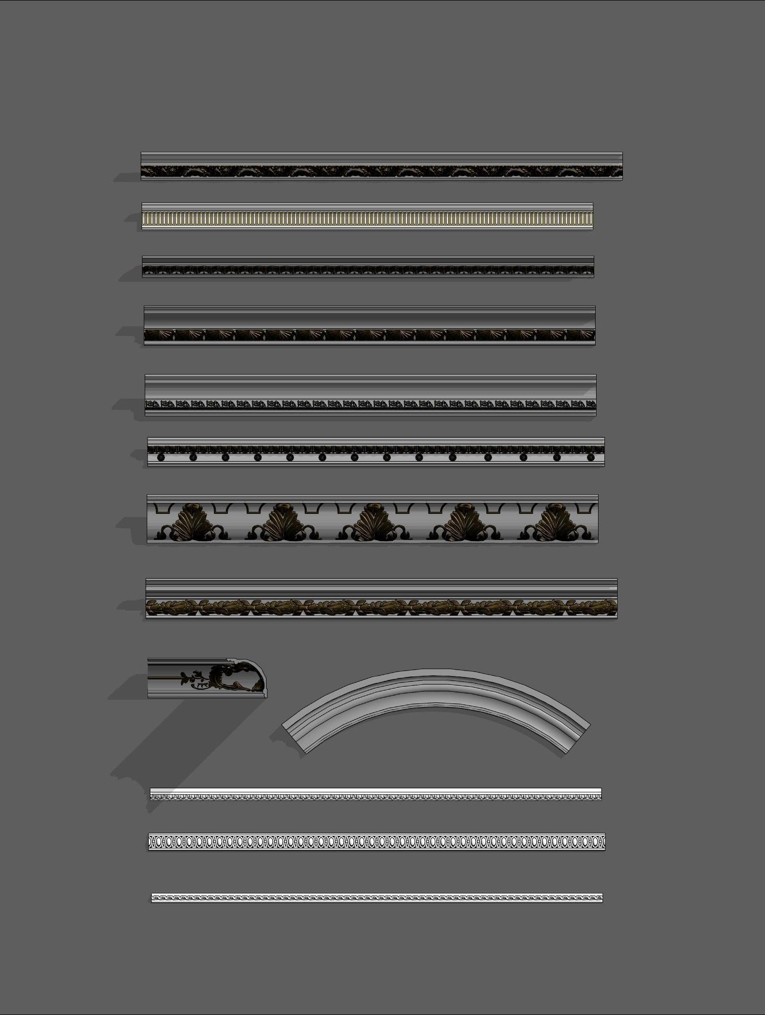 Molding Classic Revit 3D model_3