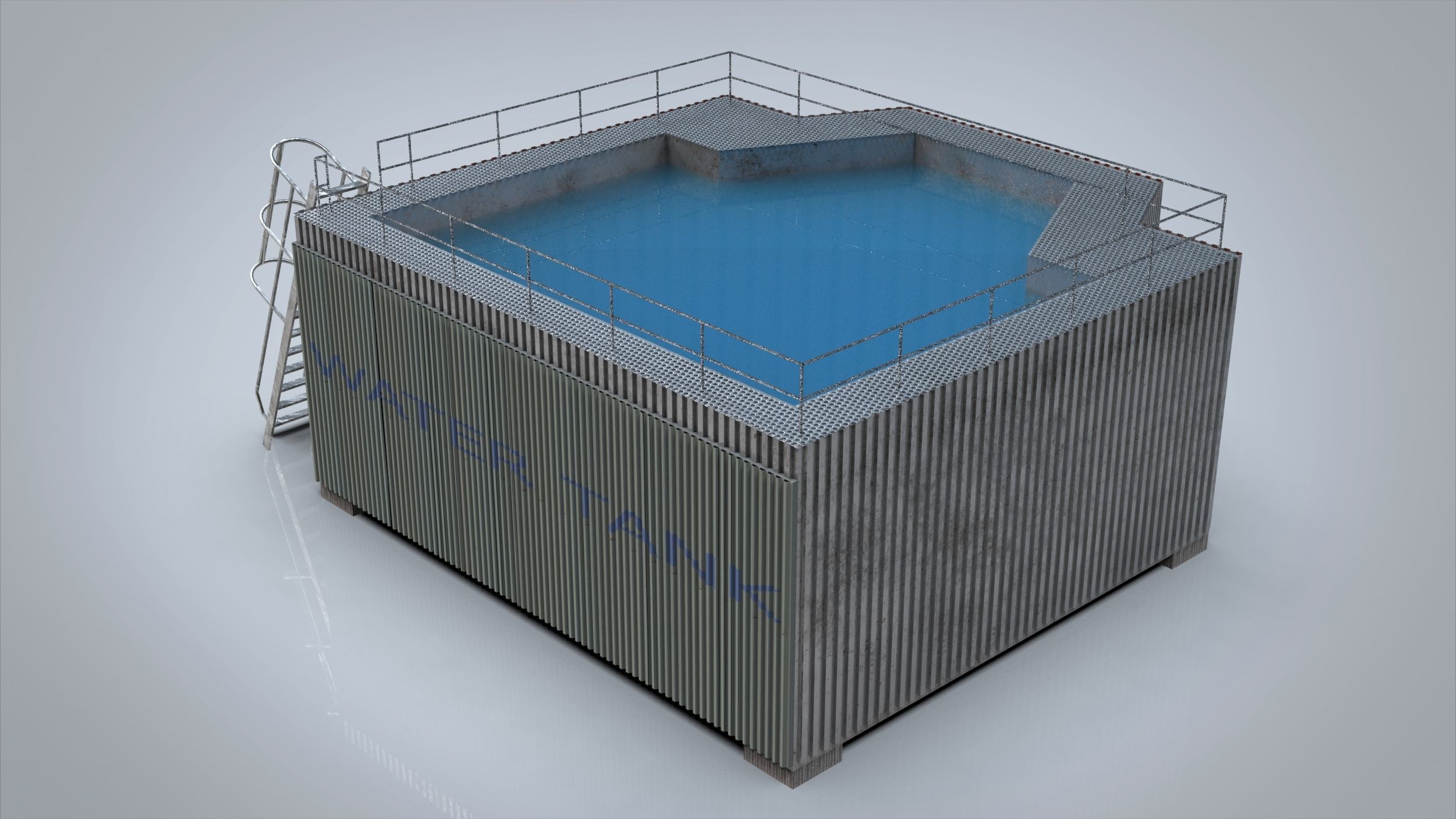 Water tank 3D model_4