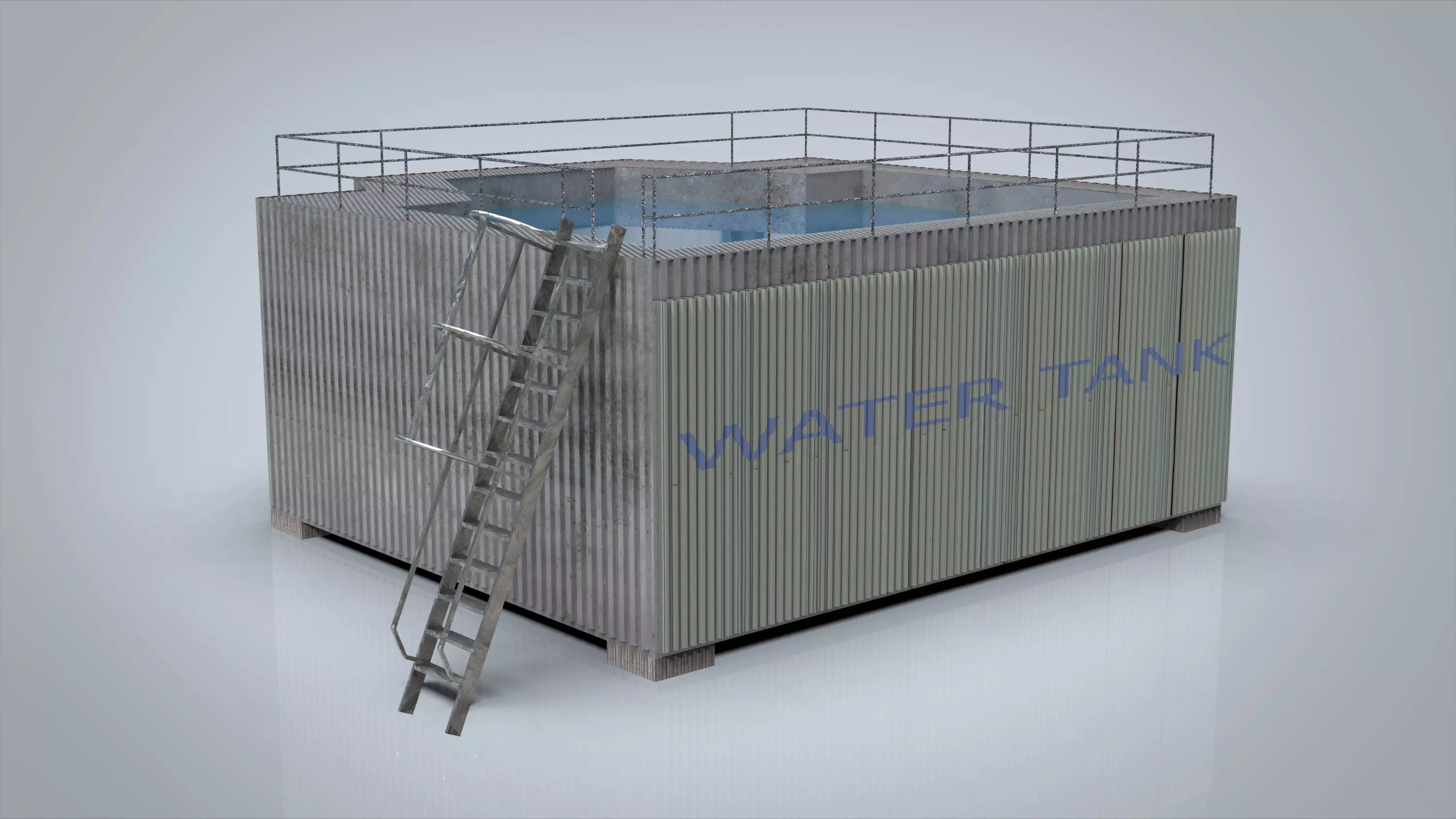 Water tank 3D model_0