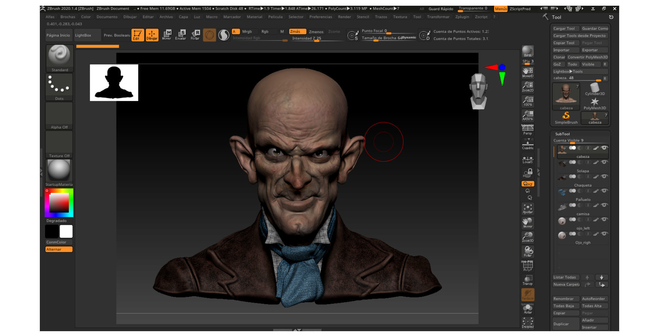 Cabeza Creepy   3D model_14
