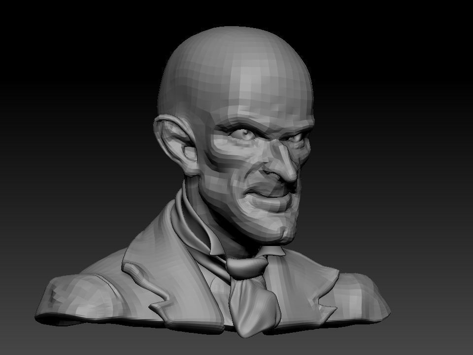 Cabeza Creepy   3D model_12