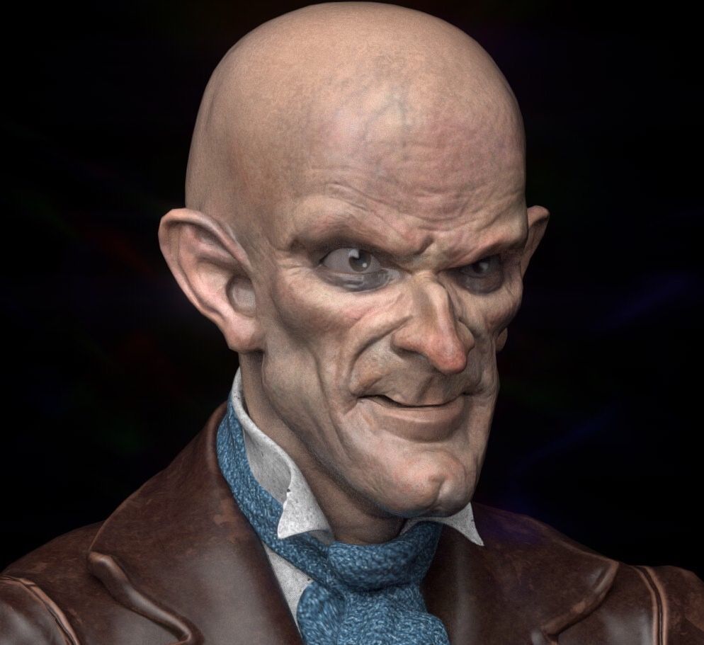 Cabeza Creepy   3D model_1