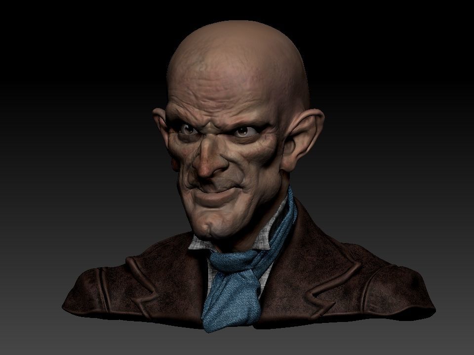 Cabeza Creepy   3D model_10