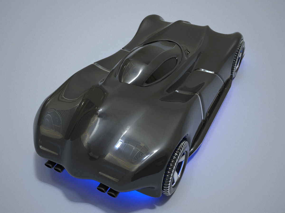 Sci-Fi Car Concept Low-poly 3D model_9