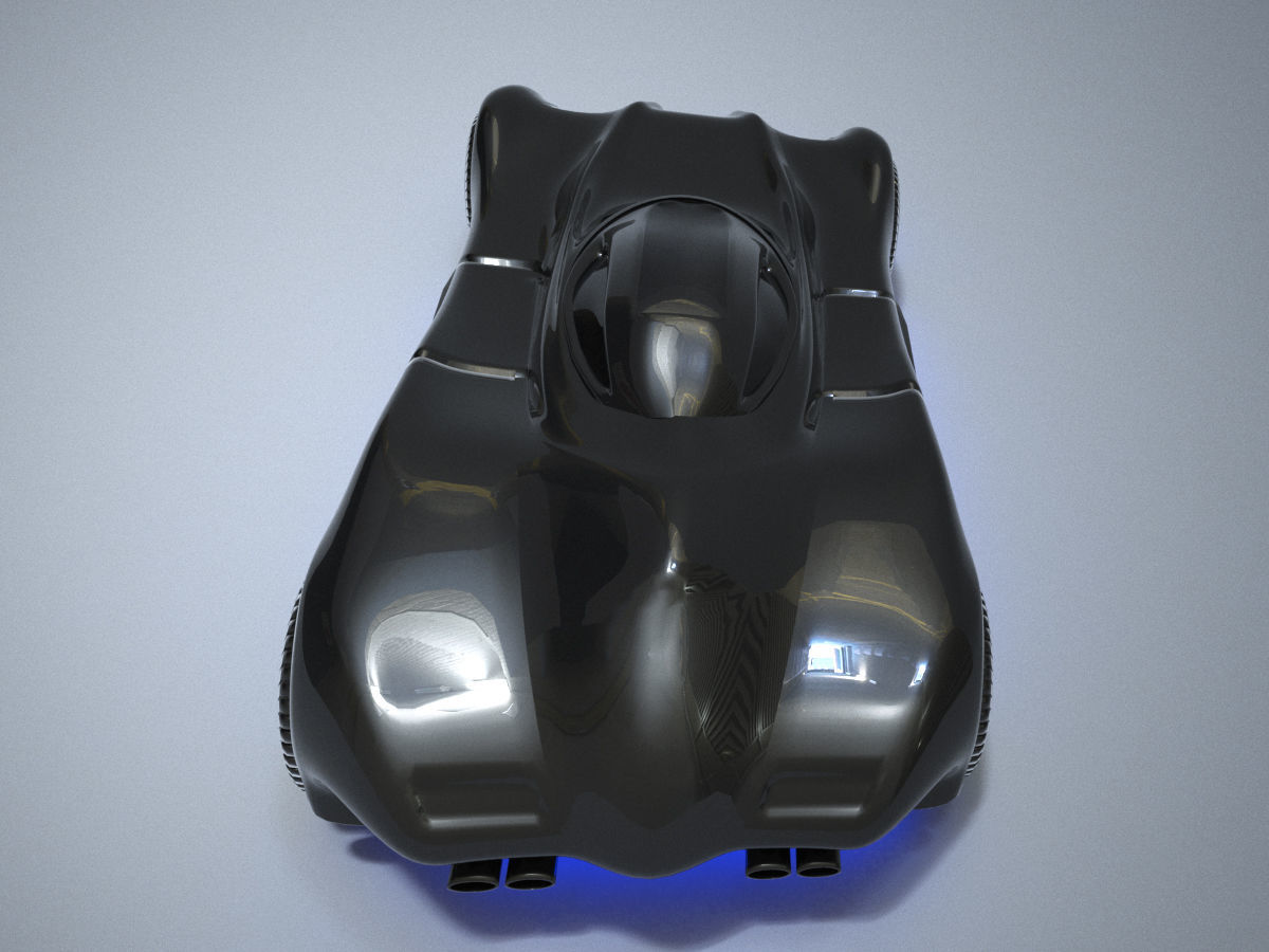 Sci-Fi Car Concept Low-poly 3D model_4