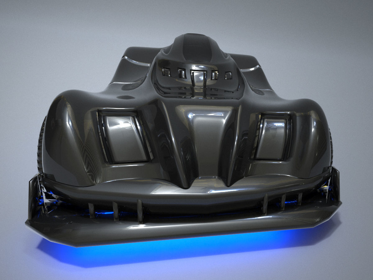 Sci-Fi Car Concept Low-poly 3D model_3