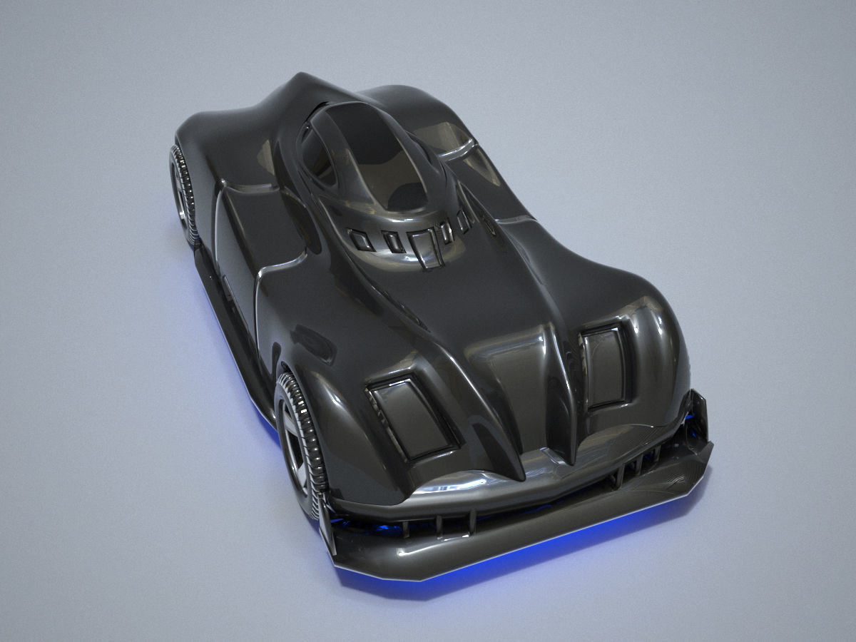 Sci-Fi Car Concept Low-poly 3D model_11