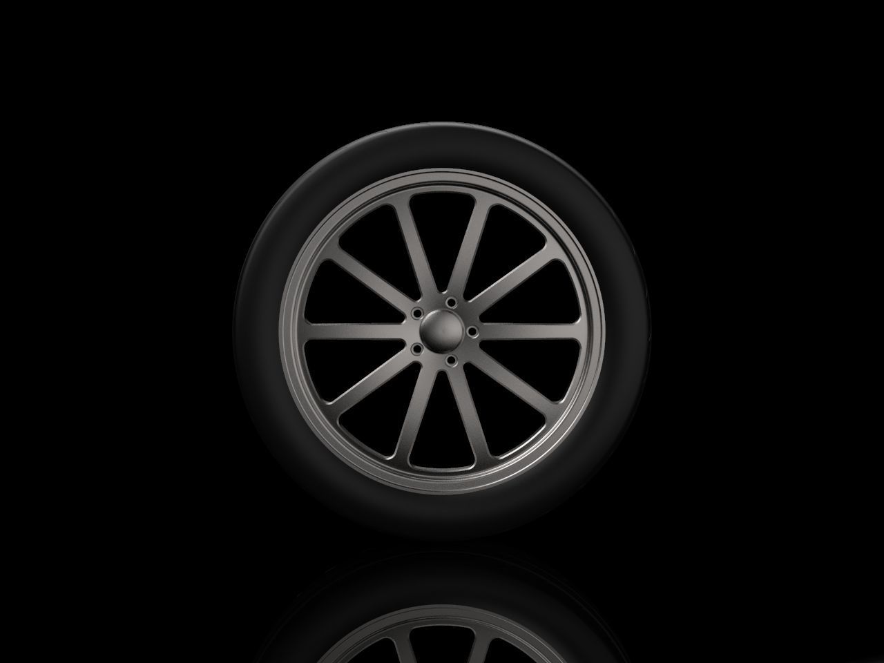 Basic Tyre and Rim   3D model_1