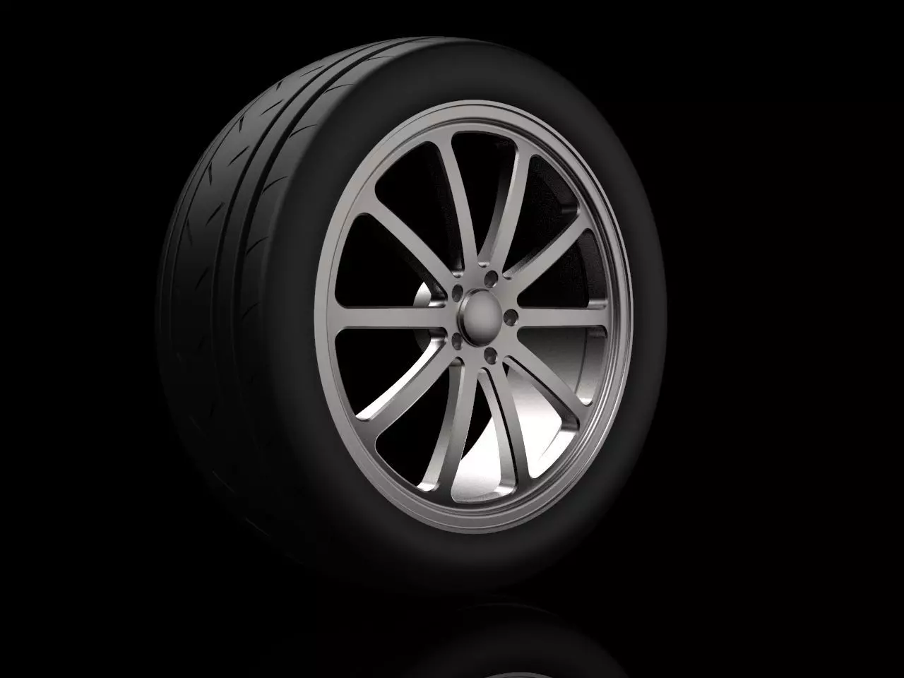 Basic Tyre and Rim   3D model_0