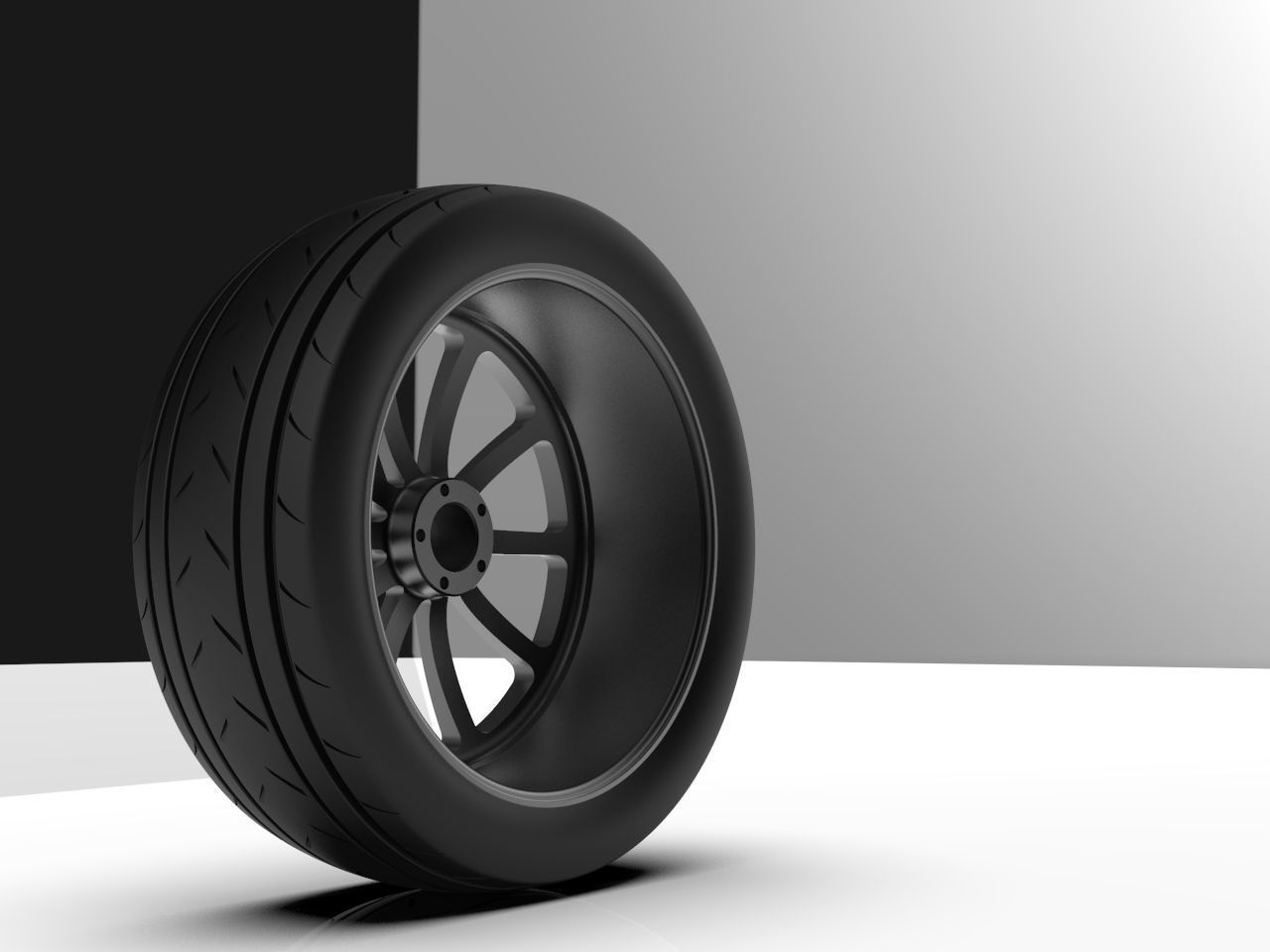 Basic Tyre and Rim   3D model_4