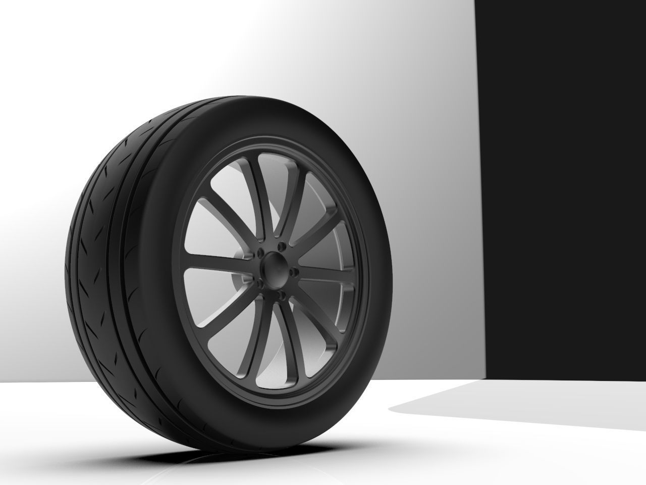 Basic Tyre and Rim   3D model_5