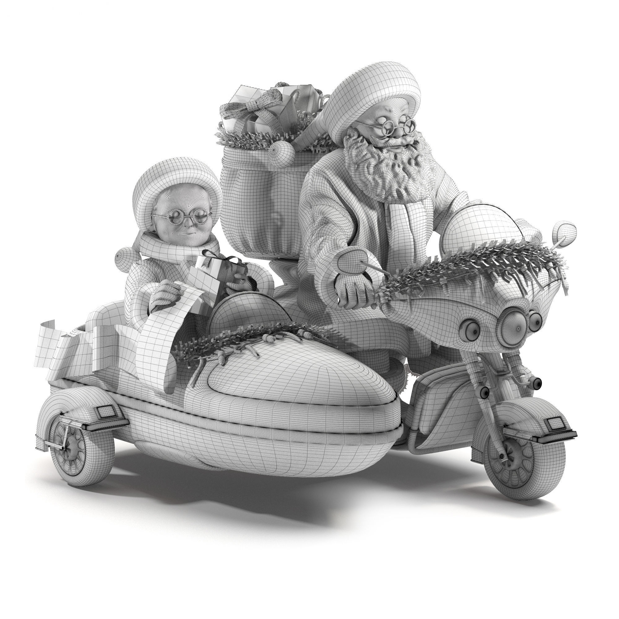 christmas decorative-santa claus 3D model_8