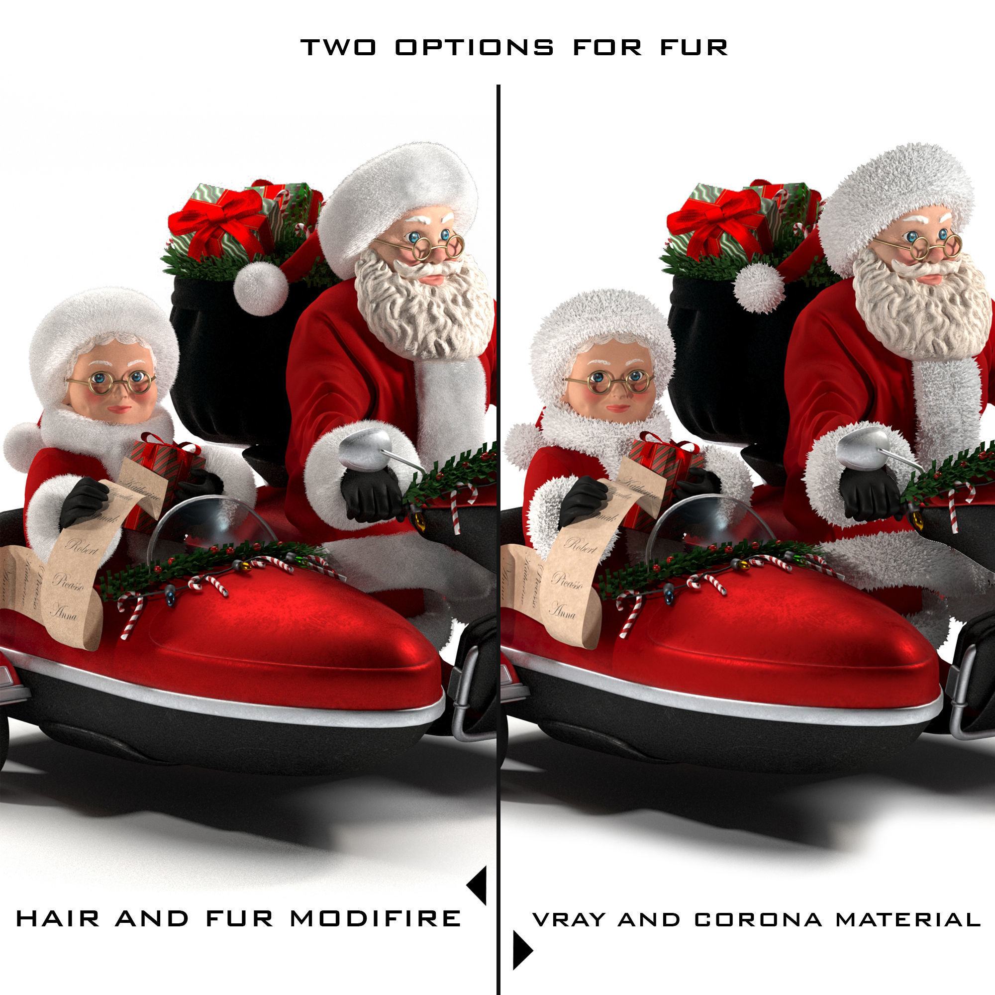 christmas decorative-santa claus 3D model_4