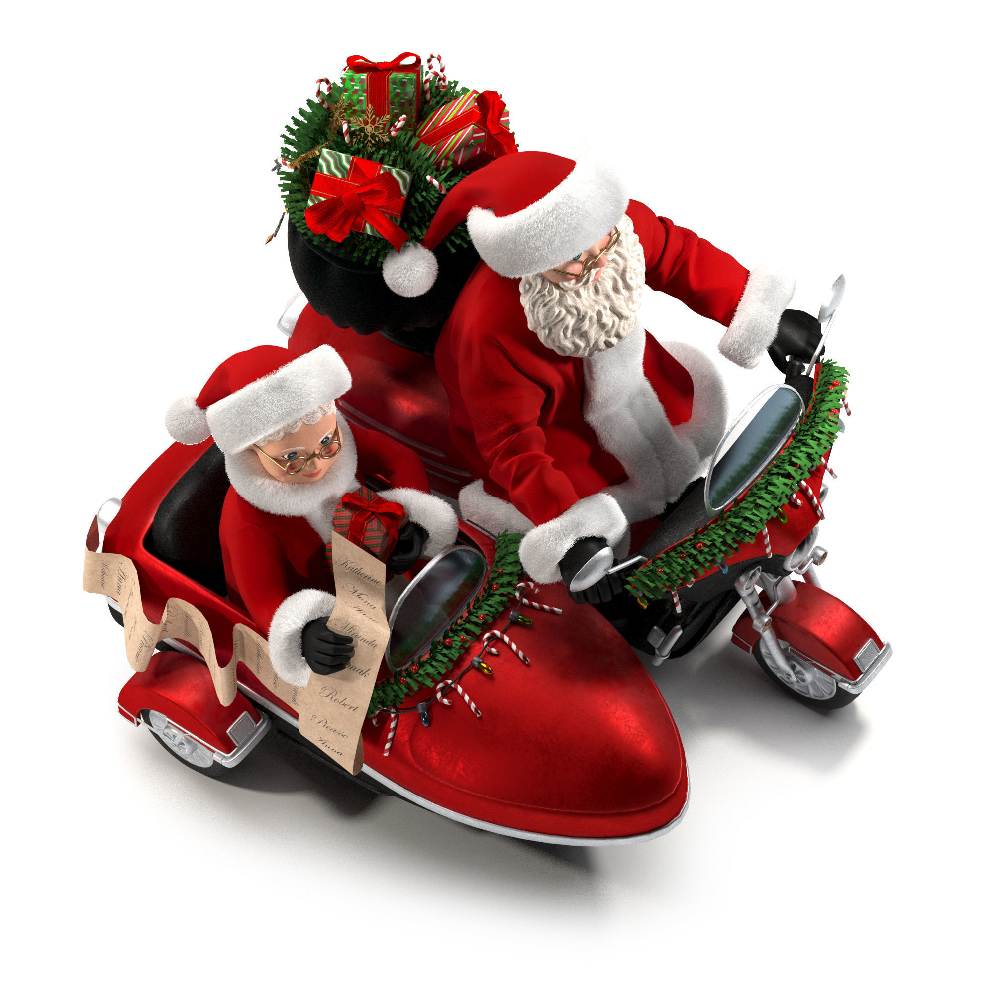 christmas decorative-santa claus 3D model_3