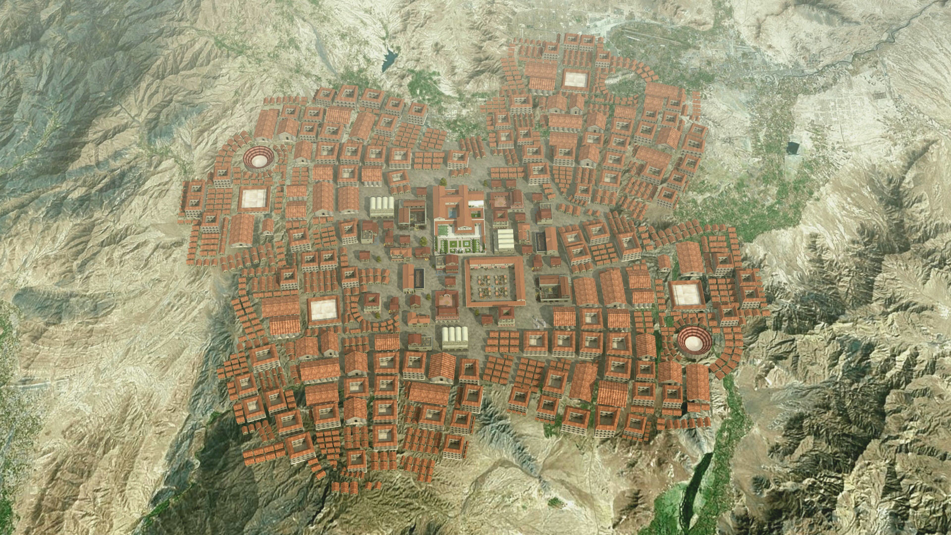 Ancient Town Low-poly 3D model_17