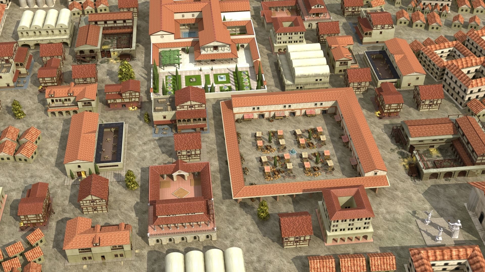 Ancient Town Low-poly 3D model_33