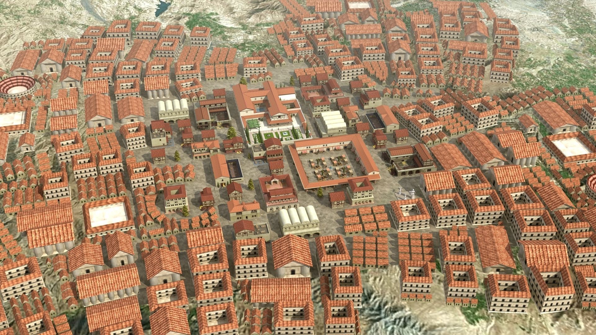 Ancient Town Low-poly 3D model_16