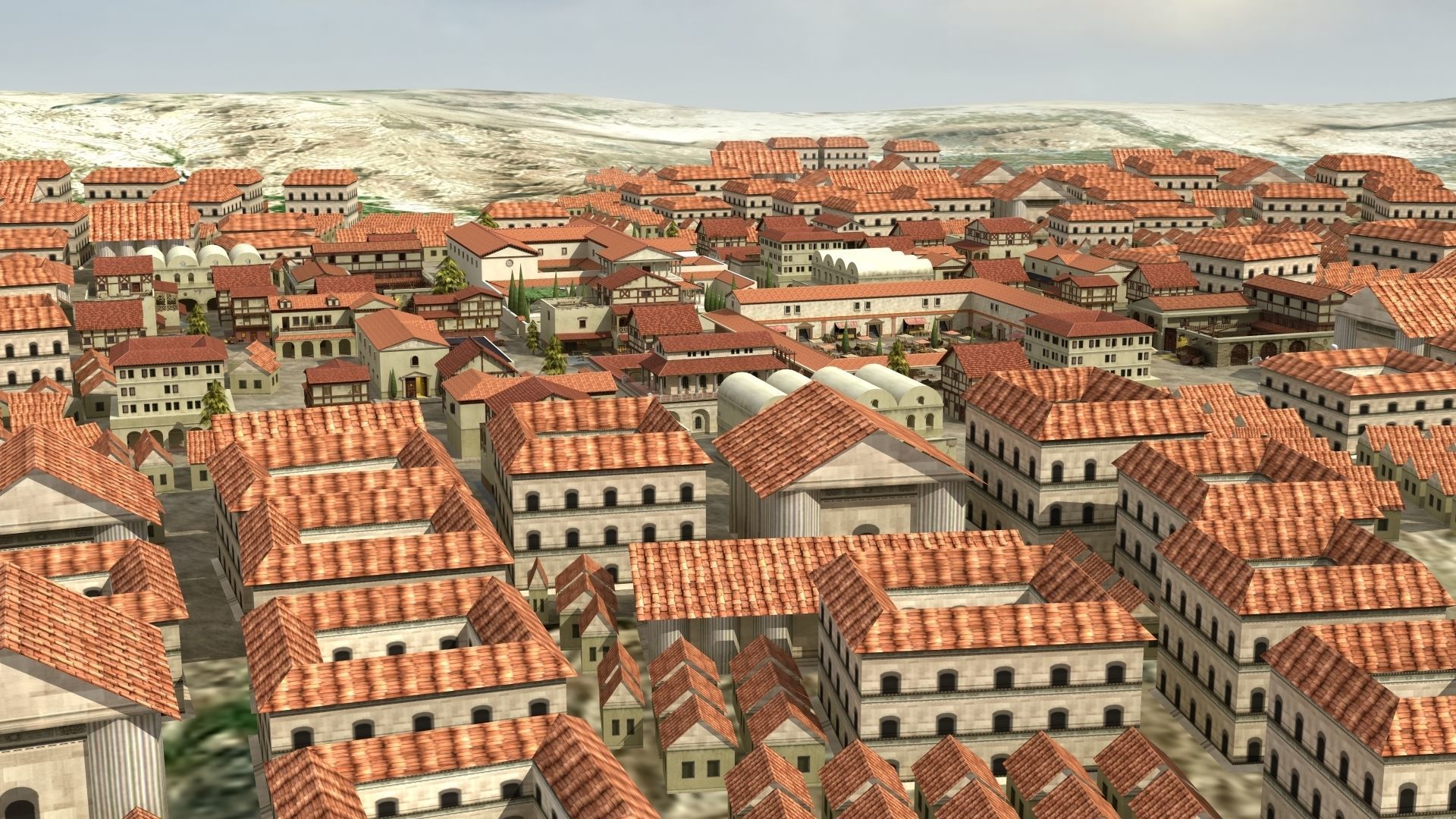 Ancient Town Low-poly 3D model_15