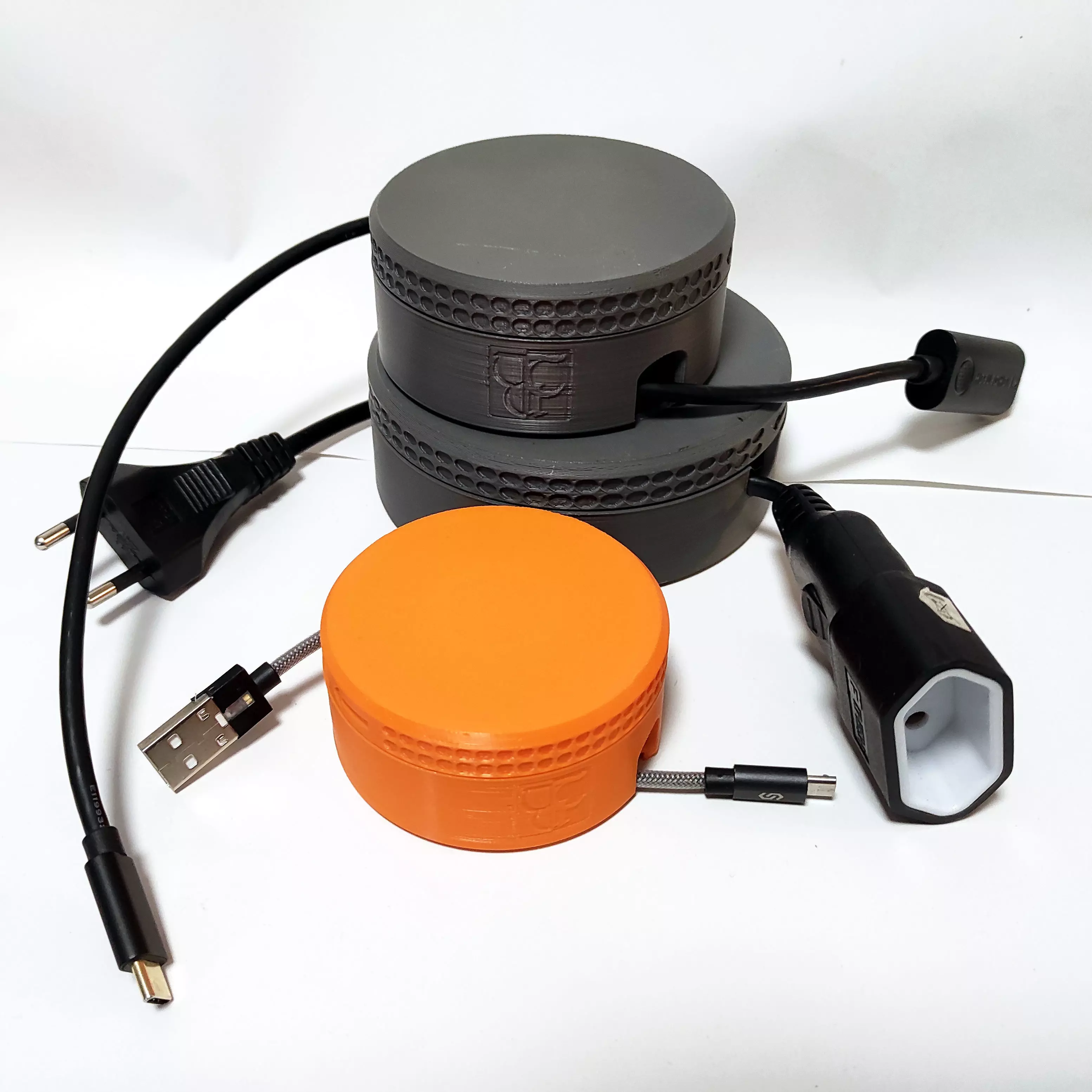 Cable Reel Winder Organizer 3D print model_0