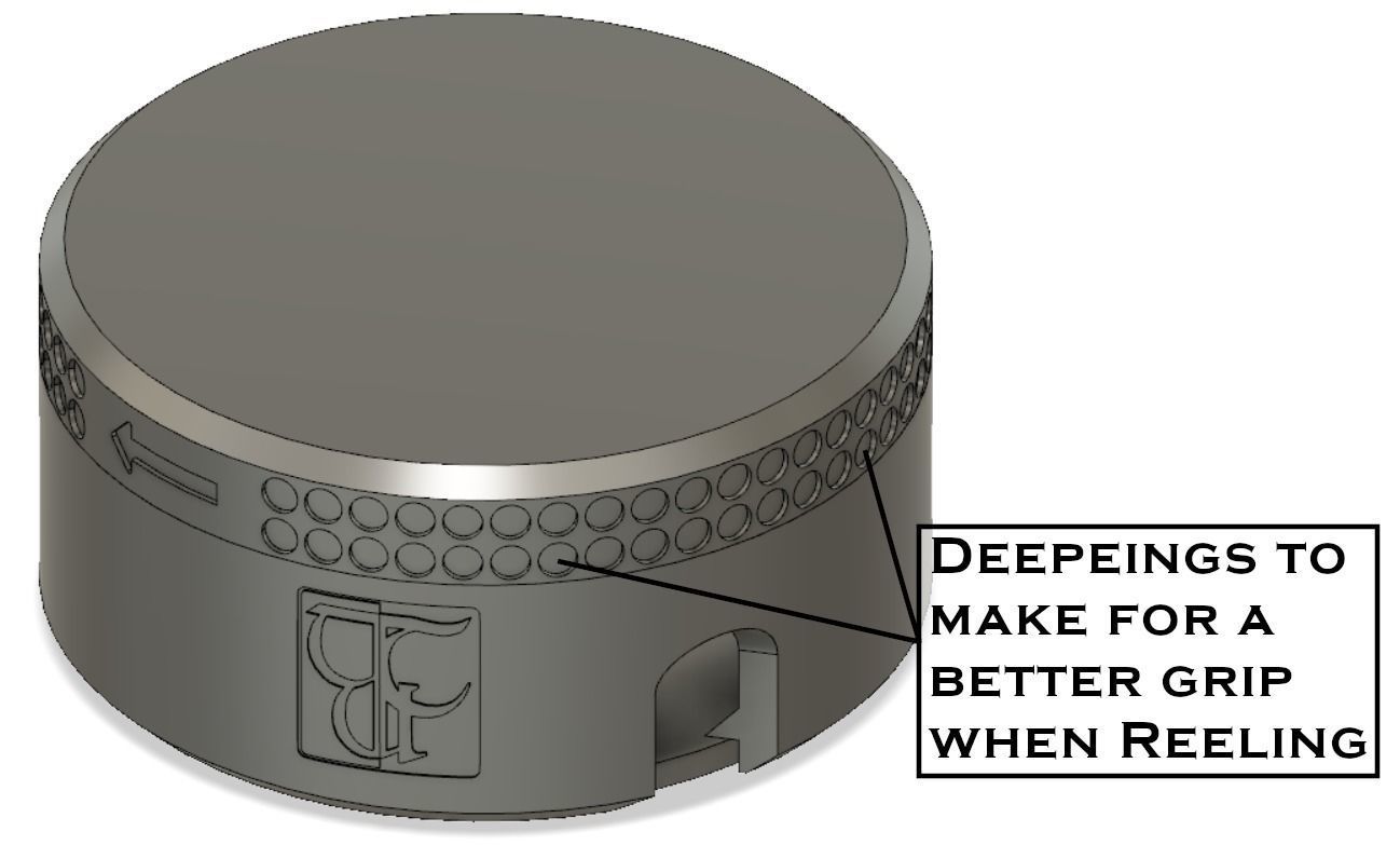 Cable Reel Winder Organizer 3D print model_3