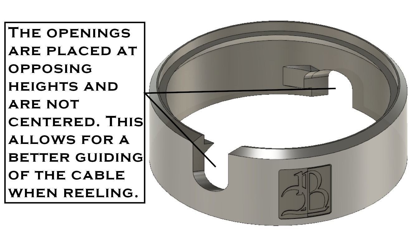 Cable Reel Winder Organizer 3D print model_6