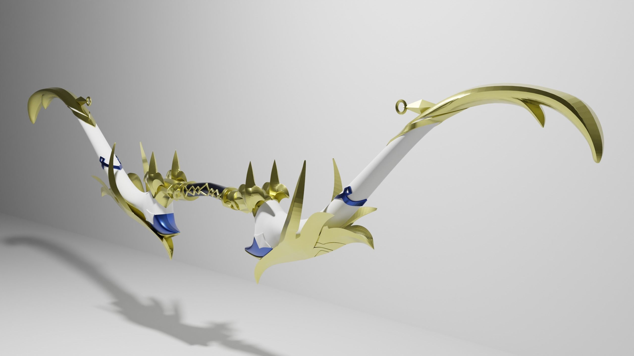 genshin impact Favonius Warbow 3D print model_2