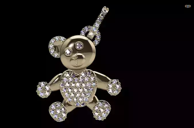 Teddy diamond pendant