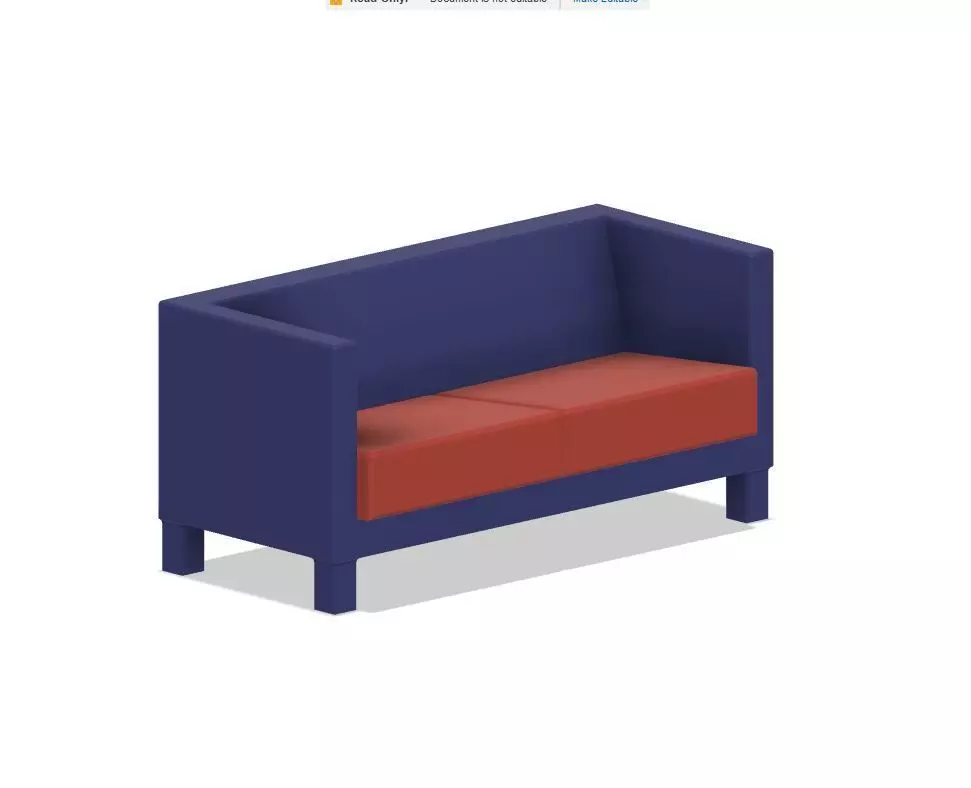 Model Railway Sofa Chair 3D print model