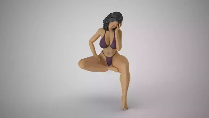 Tired Woman 3D print model