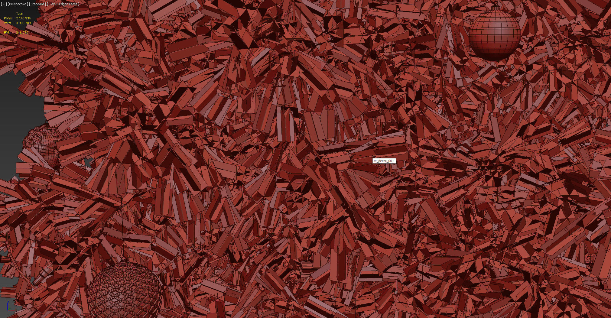 White Christmas Fir 3D model_7