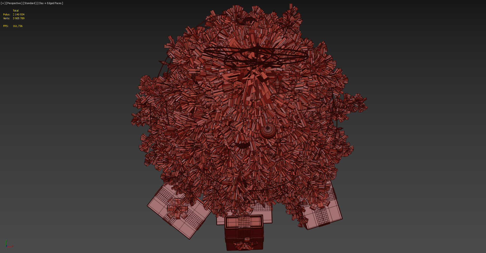 White Christmas Fir 3D model_6