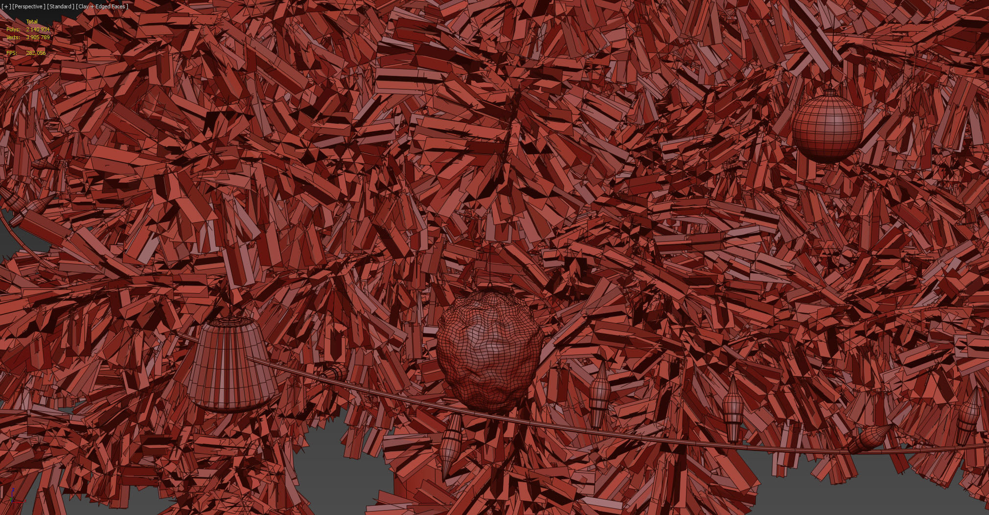 White Christmas Fir 3D model_4