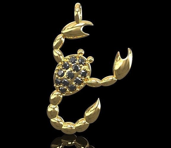 Scorpion diamond pendant 3D print model