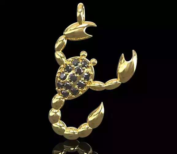 Scorpion diamond pendant