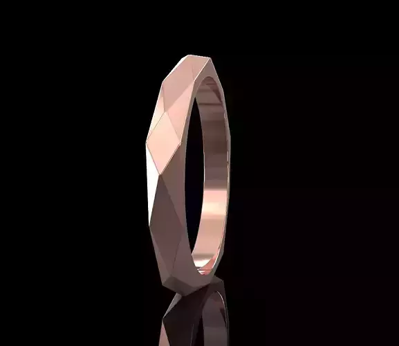 Facet band ring
