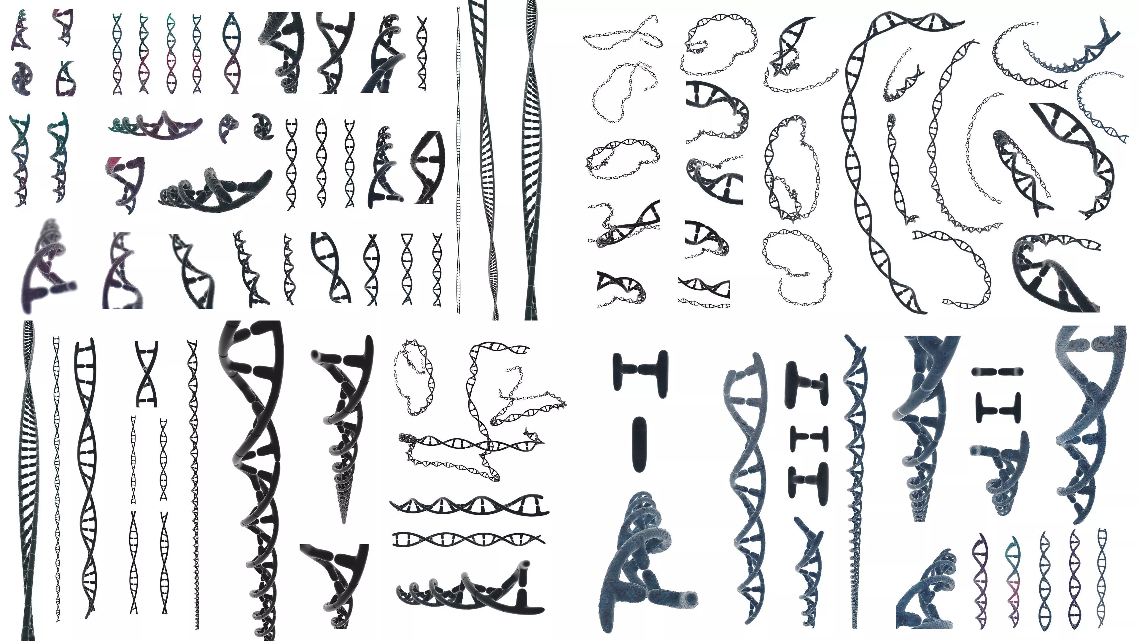 DNA PACK - 3D models - 29 brushes - 101 renders ready to use 3D model