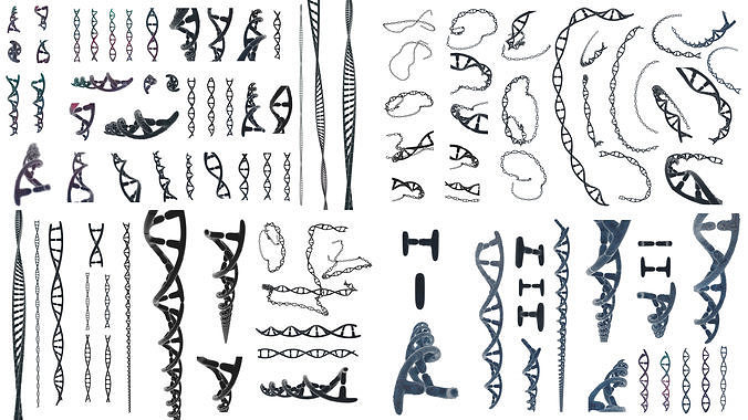 DNA PACK - 3D models - 29 brushes - 101 renders ready to use 3D model