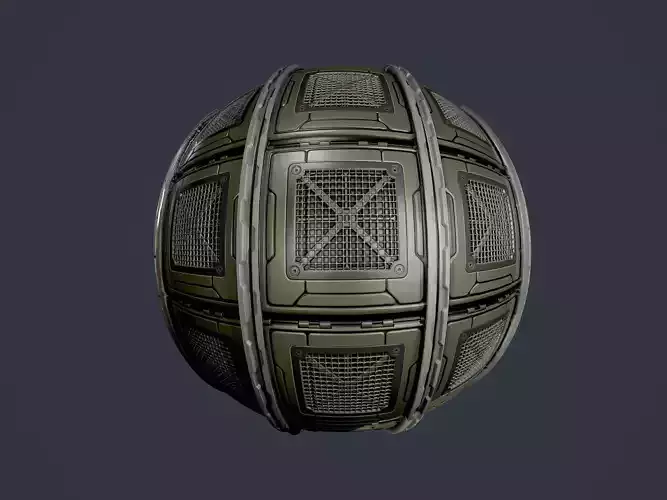 Sci-Fi Military Seamless PBR Texture 89 Texture