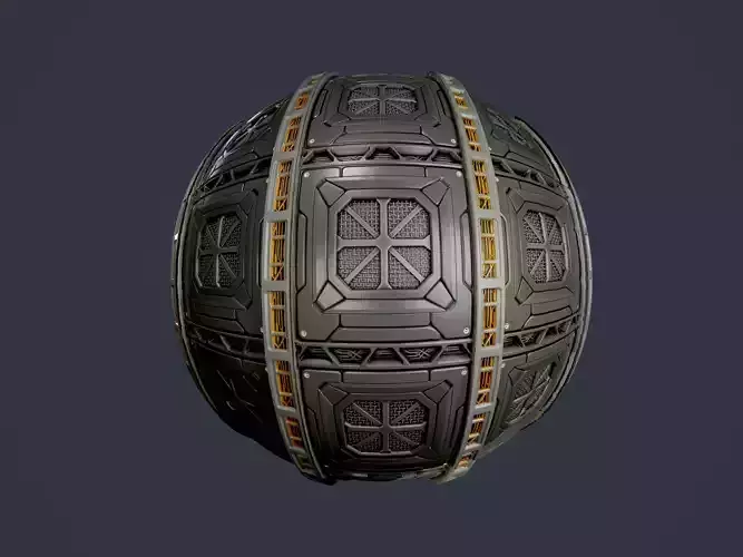 Sci-Fi Military Seamless PBR Texture 91 Texture