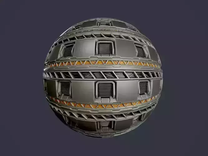 Sci-Fi Military Seamless PBR Texture 93 Texture