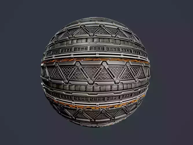 Sci-Fi Military Seamless PBR Texture 98 Texture