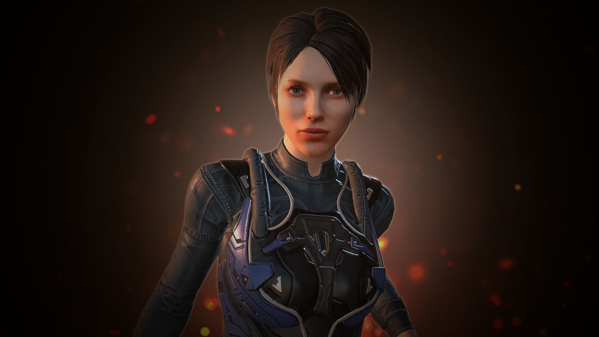 Sci-fi gerl Low-poly 3D model_2