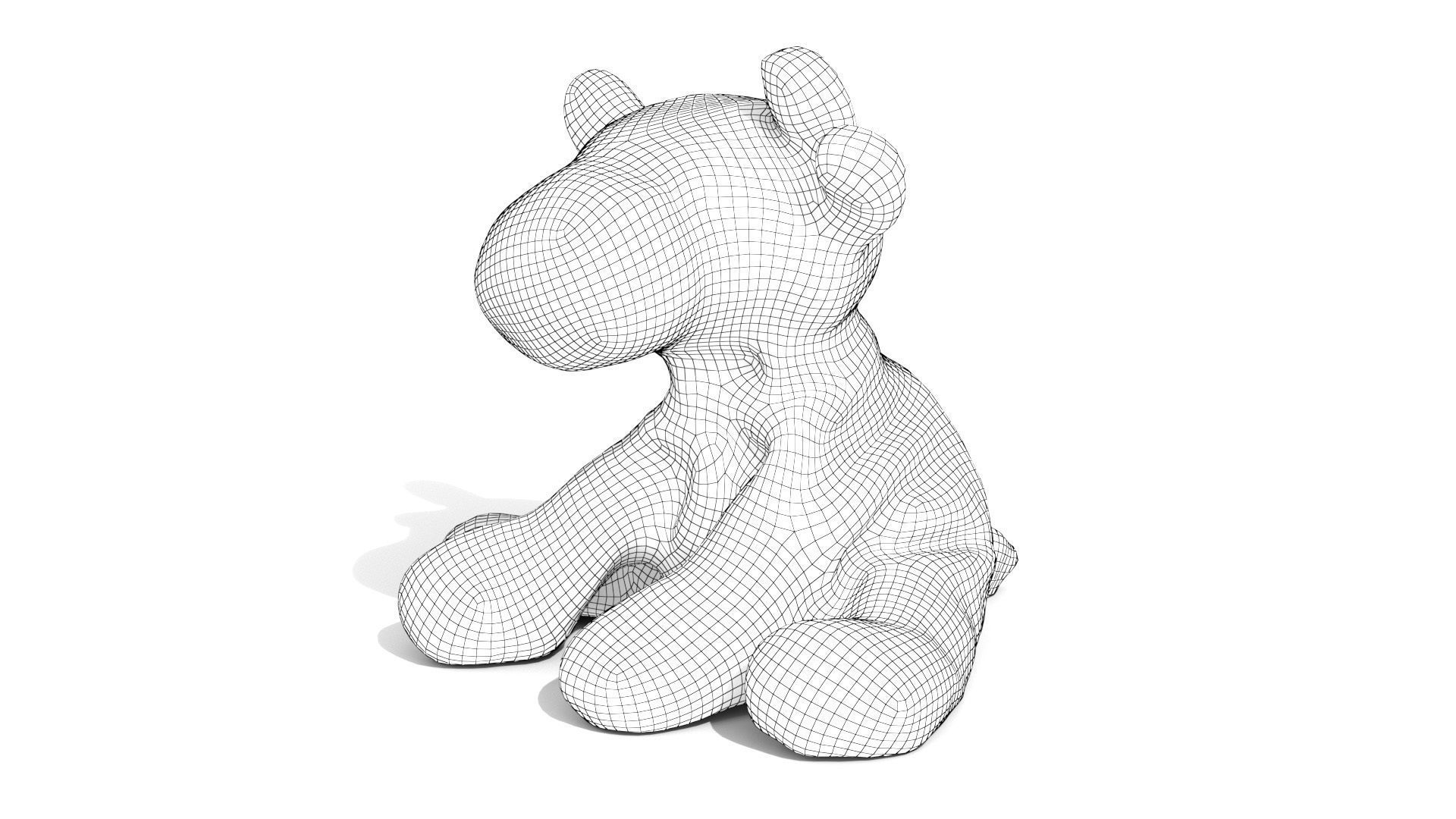 Toy Little Cow Low-poly 3D model_13