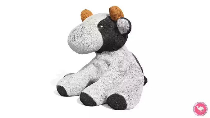Toy Little Cow Low-poly 3D model
