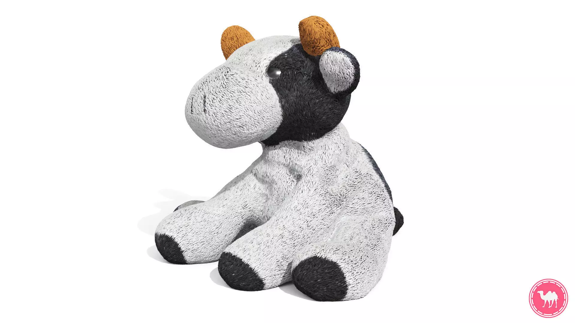 Toy Little Cow Low-poly 3D model_0