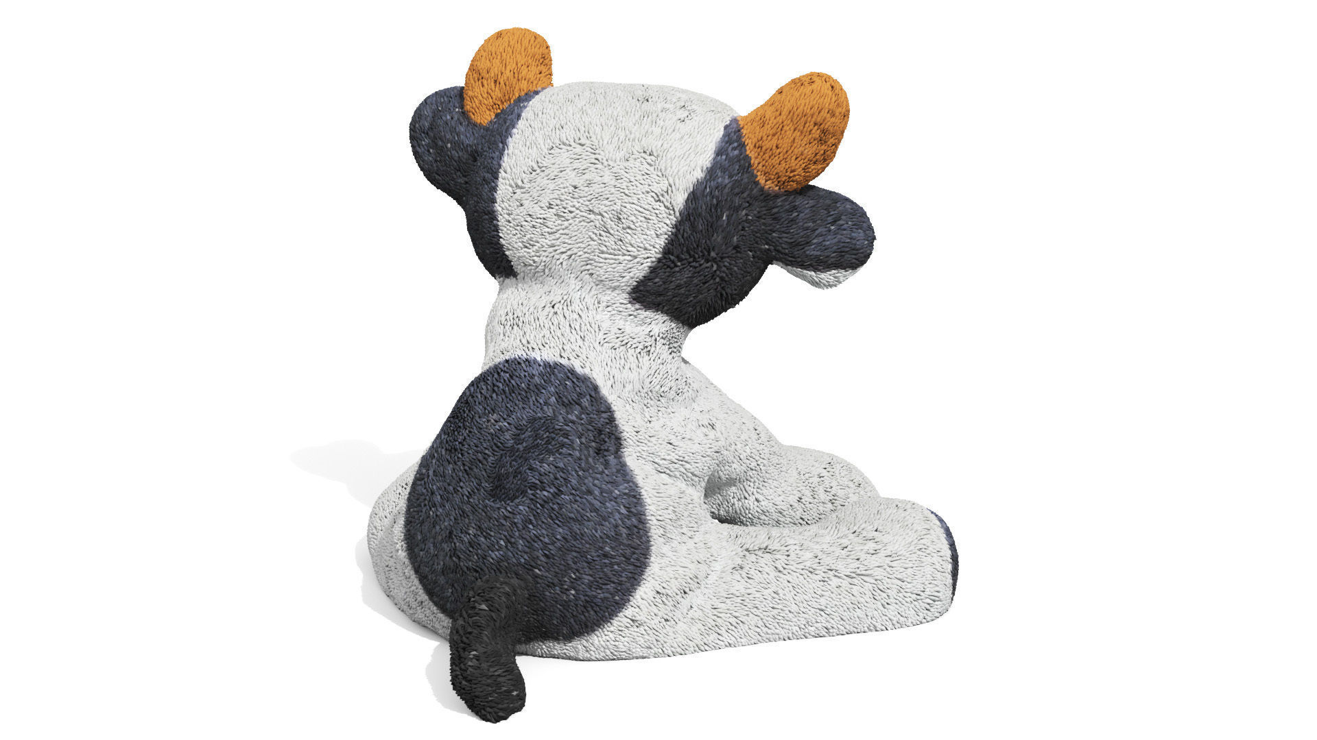 Toy Little Cow Low-poly 3D model_7